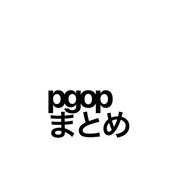 pgopまとめ【4】