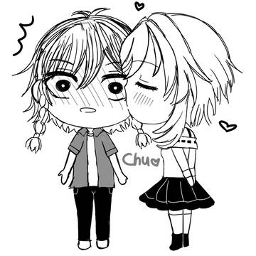 頬にキス返し