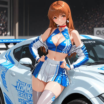 レースクイーンのバイト中のかすみさん
