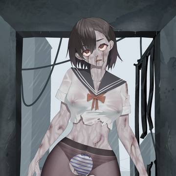 躲雨的女丧尸