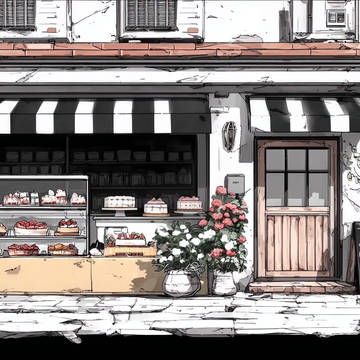 背景_屋内_屋外_洋菓子屋