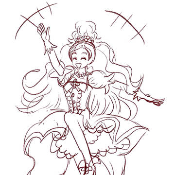プリキュアラフイラスト　キュアフローラ