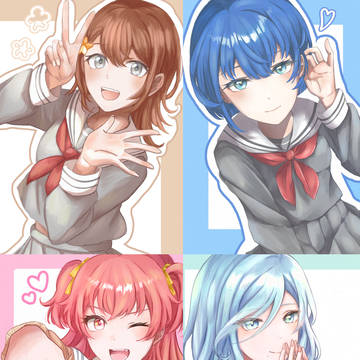 プロセカキャラ全員描いてみる！【モモジャン編】