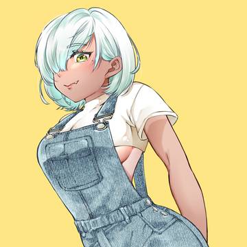 メカクレ女子