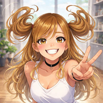 ぐるぐるバットをするギャル
