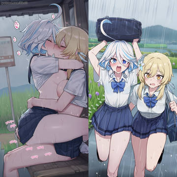 フリーナx蛍 ふた百合 Furina x Lumine futa