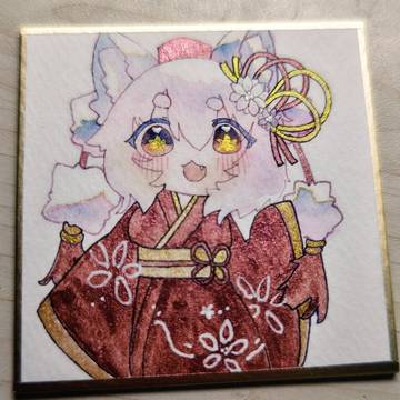 豆色紙で描いた絵