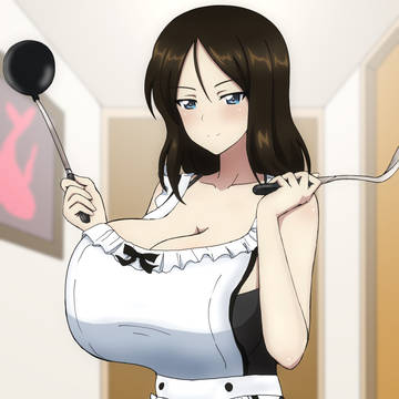 ガルパン426_エプロン出迎えノンナ追加差分(pixivリク)