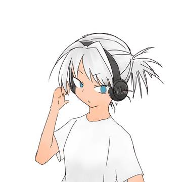 ヘッドフォンの子