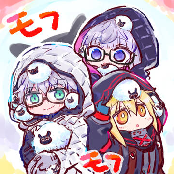 フードの隙間からモコモコもふもふ🐏