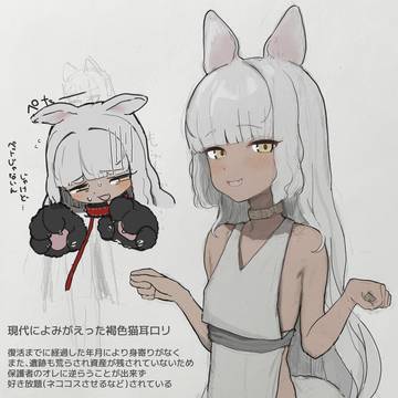 褐色猫耳エジプトロリをなでなでするやつ