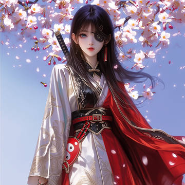 桜と刀と眼帯と。