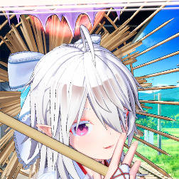 「アイコミ」白髪巫女
