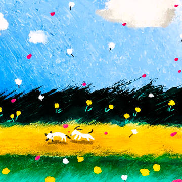 春風〜たんぽぽと桜と犬と猫〜