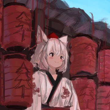 犬と提灯