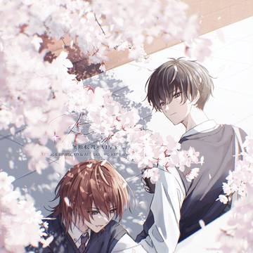桜舞う中の視線🌸