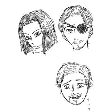 絵チャで描いた龍が如くキャラたち