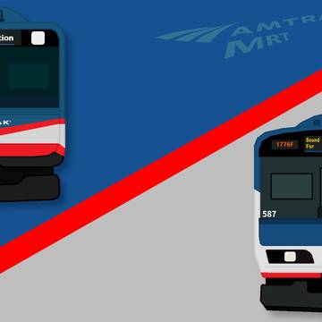 AMTRAKの電車