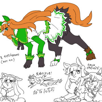 ウマ娘ウマじゃない謎の獣化ダービー