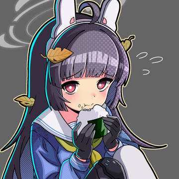 Feeding Miyu a jelly filled donu