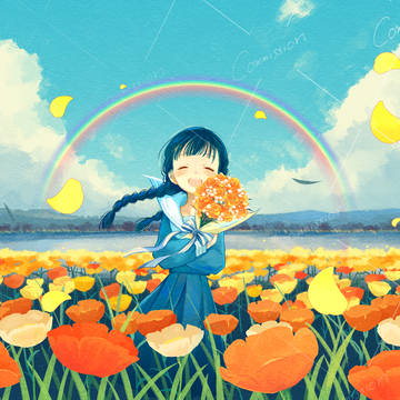 【ご依頼絵】花束を君に