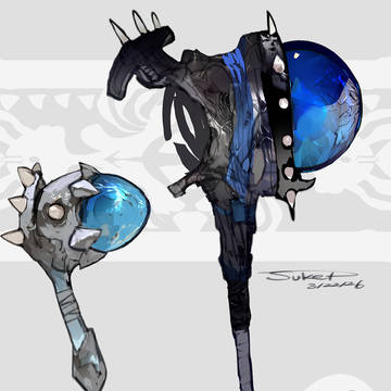 ズガイドス・ラムパルドモチーフの武器（ポケモン）