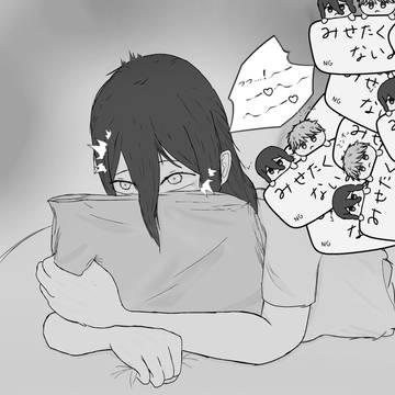 これはただ枕を掴んでるだけのイラストだ。間違いない