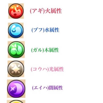 属性一覧(更新版)