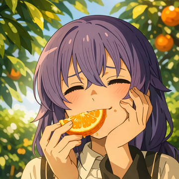 Roxy Eating a Mandarin