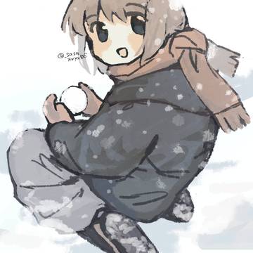 雪だるま作る