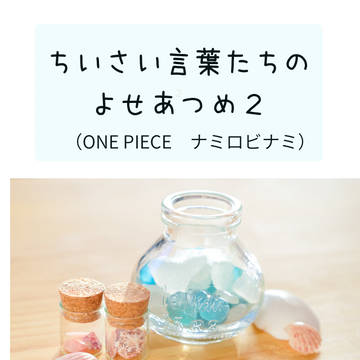 ちいさい言葉たちのよせあつめ2（ワンピ　ナミロビナミ)