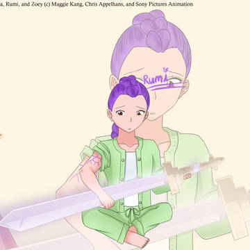 Huntrix as Childhood with Weapon