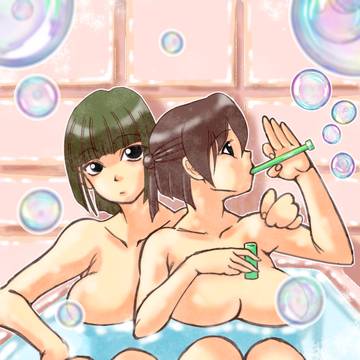 TRPGマイキャラ（百合夫婦 in お風呂）