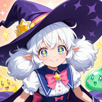 エルフの魔法少女と召喚魔法生物のスライム達