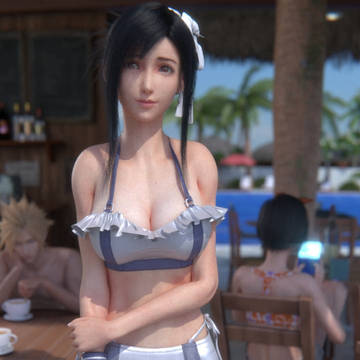 Tifa's accidental strip