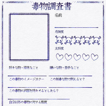 【調査書】眠らぬ、蠱毒な毒物園