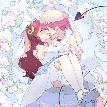 千代田桃 誕生日イラスト