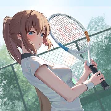 テニス部ちゃん　練習中