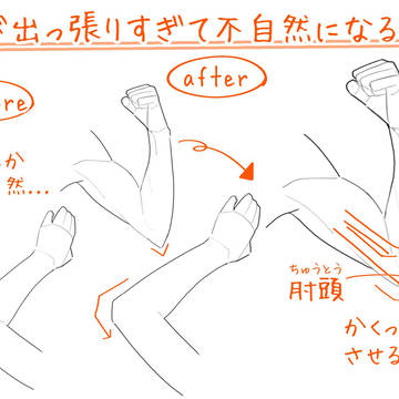肘が出っ張りすぎて不自然になる人へ