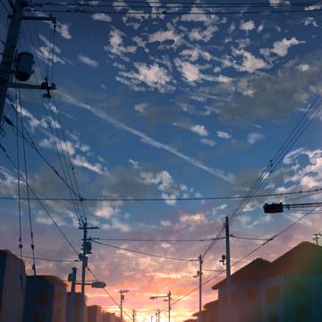 街の空の下