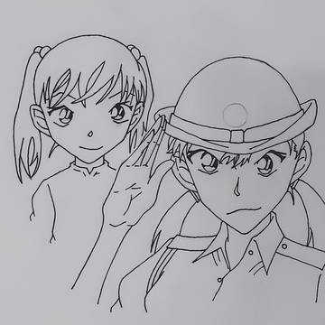 線画→完成イラスト