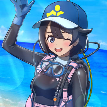 ダイビングポケモン風波の主人公ちゃん