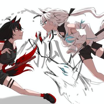 白黒狐