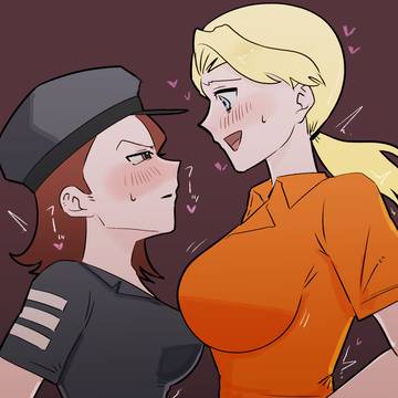 【ふた×女】看守×囚人えっち♡