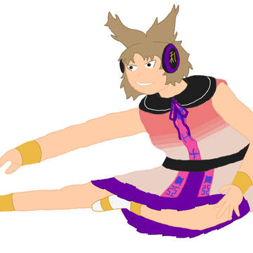 Toyosatomimi no Miko stretching