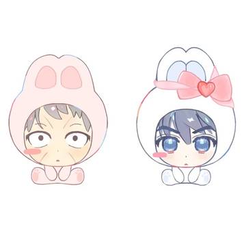 two rabbits