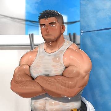 ガチムチ巨根DT親父 VS 色黒ヤリチンボーイ