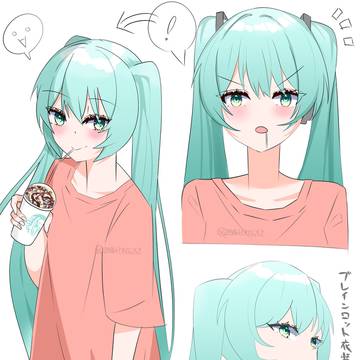 買い食いミクさんとブレインロットミクさん