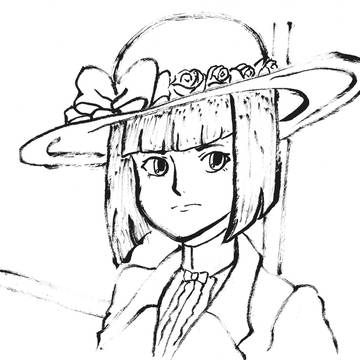 千鶴さん筆ペン一発画