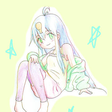 色鉛筆しゃもじちゃん